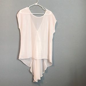 Sheer V Back Top